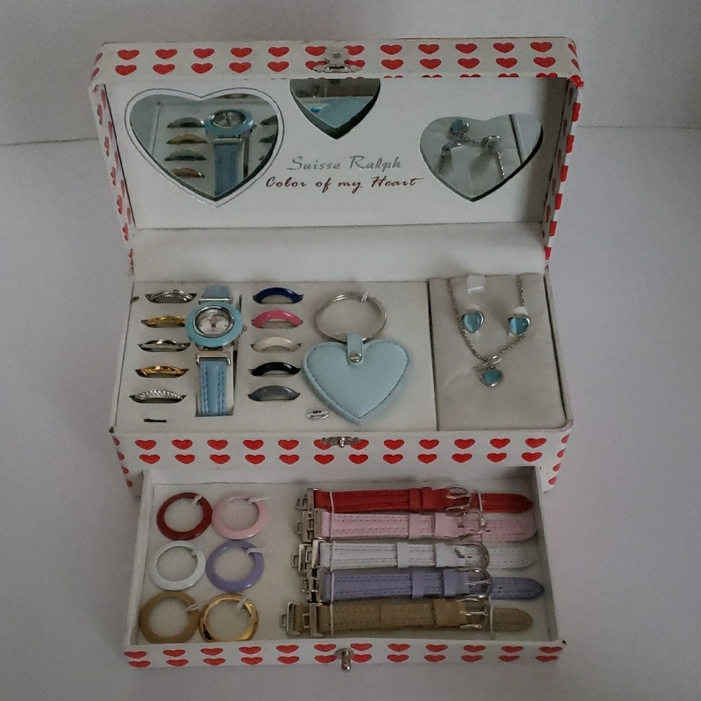 Light Blue Interchangeable Women's Watch Set
